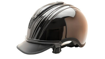 Horse riding helmet for safety background isolated on a Transparent background, PNG file.