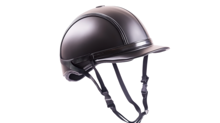 Horse riding helmet for safety background isolated on a Transparent background, PNG file.