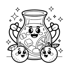 hand drawn vector illustration of a bottle of wine