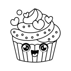 vector illustration of cupcake