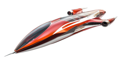 Hypersonic aircraft design concept, background isolated on a Transparent background, PNG file.