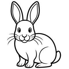 Bunny line art vector