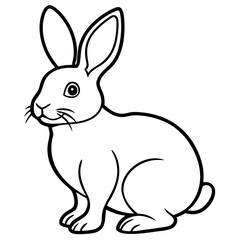 Obraz premium Bunny line art vector
