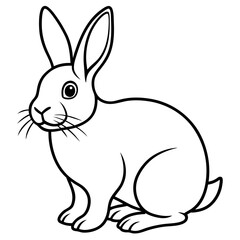 Obraz premium Bunny line art vector