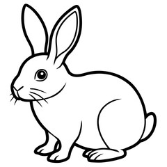 Obraz premium Bunny line art vector