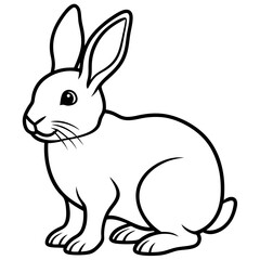 Obraz premium Bunny line art vector