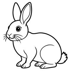 Obraz premium Bunny line art vector