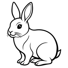 Bunny line art vector