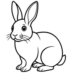 Bunny line art vector