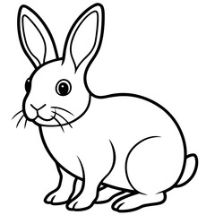 Bunny line art vector