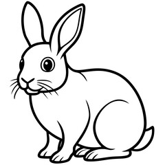 Obraz premium Bunny line art vector