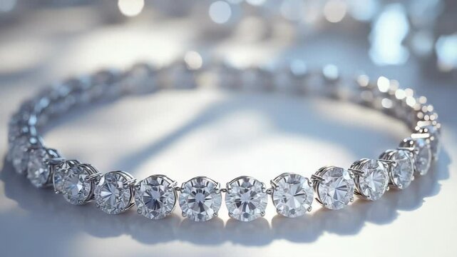 Elegant sparkling diamond tennis bracelet showcasing luxury fine jewelry
