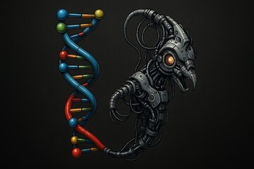  Half-molecule, half-machine creature shaped like DNA