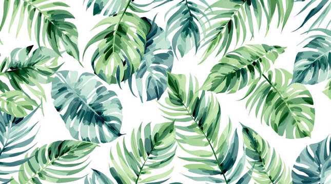 seamless pattern with palm trees