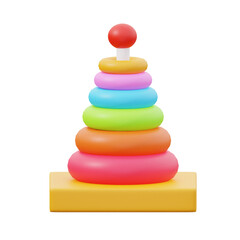colorfull Math Learning Tool 3d icon illustration