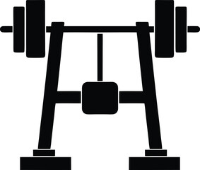 Shoulder Press Machine Silhouette Vector Art Illustration