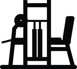 Seated Calf Raise Machine Silhouette Vector Art Illustration © GraphicZone24