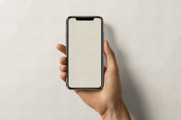 mobile phone mockup in hand