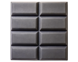 Acoustic foam panel for soundproofing a music studio on a transparent background