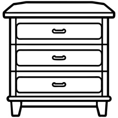 Cajón line art vector