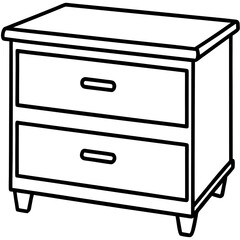 Cajón line art vector