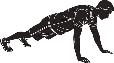 Fitness Workout Silhouette Vector Set – Bodybuilding & Weightlifting Poses