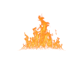 Schilderijen op glas Vuur & Vlam Fire flames isolated on white background, hot and fiery  © dedoteto