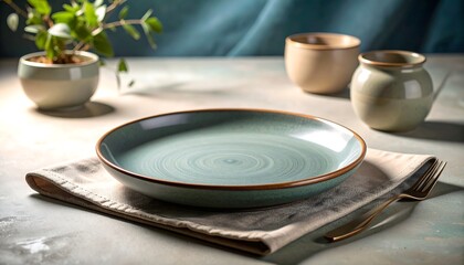 Ceramic Plate Still Life Setting Tableware Scene