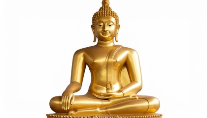 golden buddha statue without background
