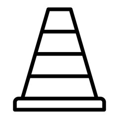 traffic cone line icon