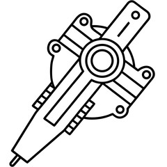 Caliper line art vector