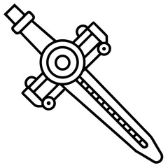 Caliper line art vector