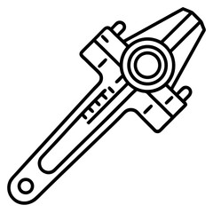 Caliper line art vector