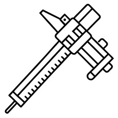 Caliper line art vector