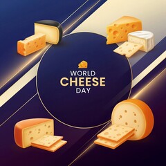 World Cheese Day on 20 July Banner Background. Banner Template Design. Vector Illustration