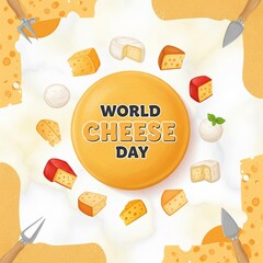 World Cheese Day on 20 July Banner Background. Banner Template Design. Vector Illustration