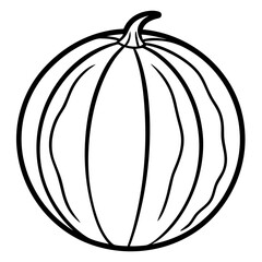 Cantaloupe line art vector
