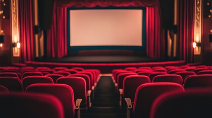 Fototapeta premium Empty Movie Theater Seats.