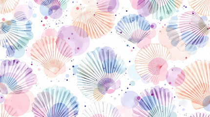 seamless pattern with shells