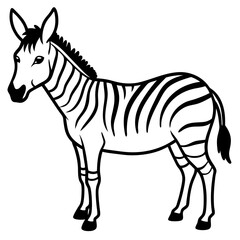 Zonkey Silhouette Line Drawing