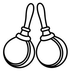 Castanets line art vector