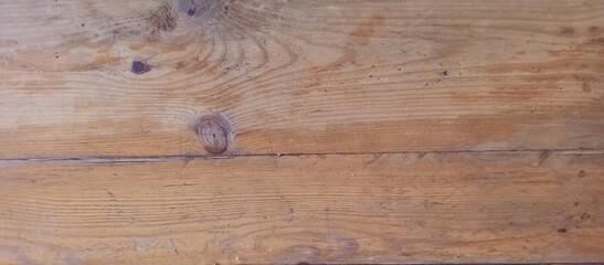 Warm Yellow Wooden Board With Natural Knots