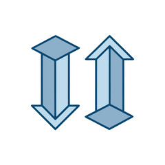 Up and Down Arrows Directional Symbols vector