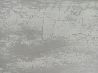 Weathered Gray Concrete Wall with Cracks Texture Background