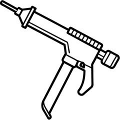 Obraz premium Caulking Gun line art vector