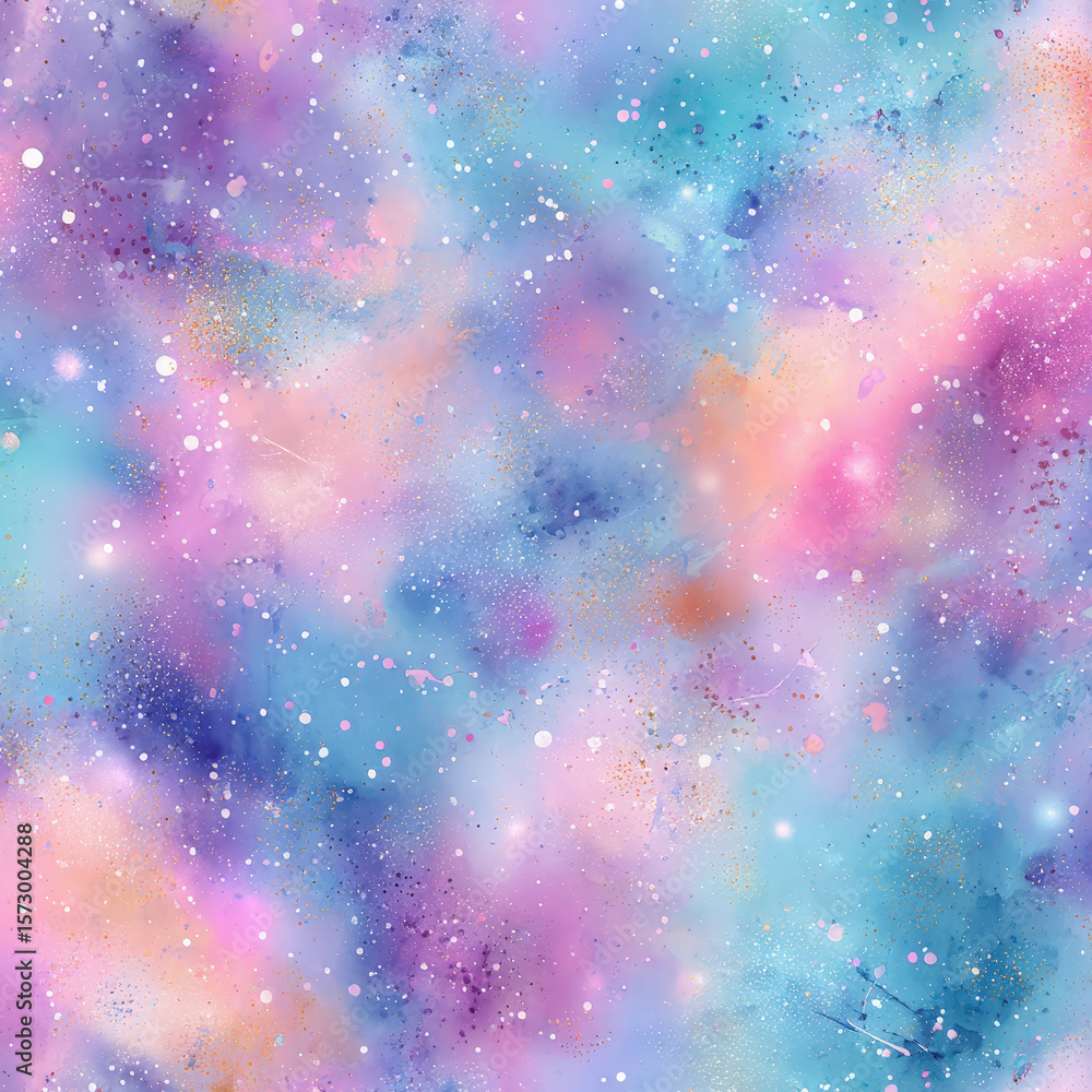 Poster soft watercolor splashes pattern with seamless design in pastel colors for creative projects and bac