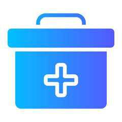 Fototapeta premium first aid box gradient icon