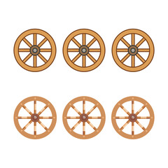 Fototapeta premium wooden cart wheels