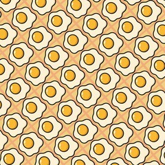cute fried egg,cartoon egg illustration,kawaii breakfast,sunny side up,egg yolk art,minimal food design,hand drawn egg,seamless pattern use,kawaii food character,transparent background,digital clipart