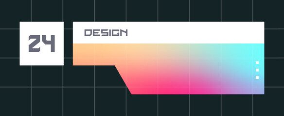 Futuristic element vector illustration. Colorful lower third video overlay.